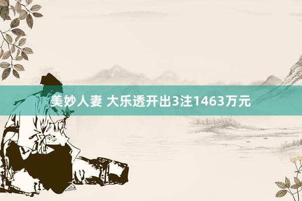 美妙人妻 大乐透开出3注1463万元