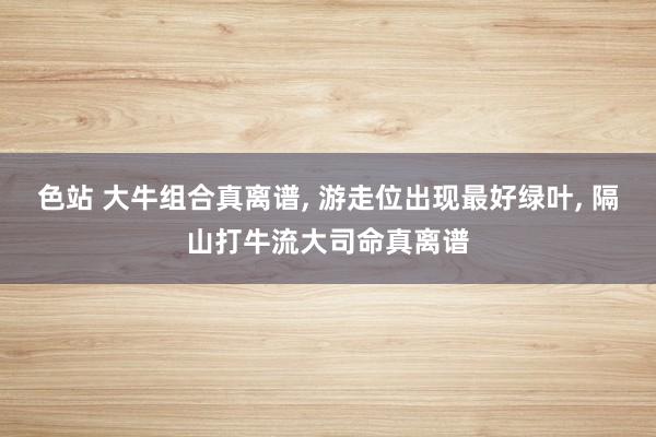 色站 大牛组合真离谱, 游走位出现最好绿叶, 隔山打牛流大司命真离谱