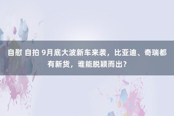 自慰 自拍 9月底大波新车来袭，比亚迪、奇瑞都有新货，谁能脱颖而出？