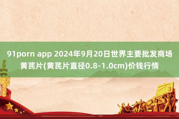 91porn app 2024年9月20日世界主要批发商场黄芪片(黄芪片直径0.8-1.0cm)价钱行情