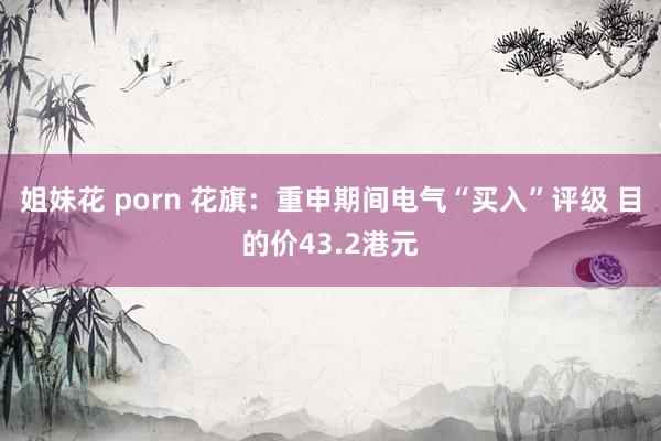 姐妹花 porn 花旗：重申期间电气“买入”评级 目的价43.2港元