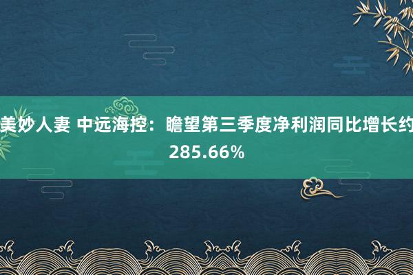 美妙人妻 中远海控：瞻望第三季度净利润同比增长约285.66%