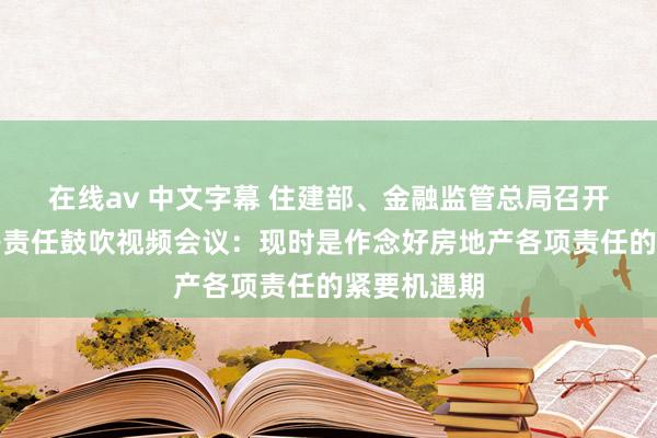 在线av 中文字幕 住建部、金融监管总局召开天下保交房责任鼓吹视频会议：现时是作念好房地产各项责任的紧要机遇期