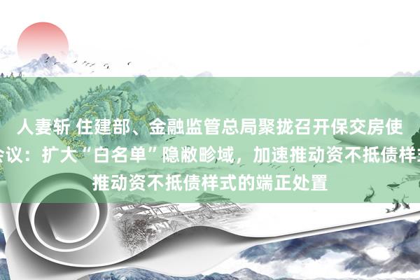 人妻斩 住建部、金融监管总局聚拢召开保交房使命激动视频会议：扩大“白名单”隐敝畛域，加速推动资不抵债样式的端正处置