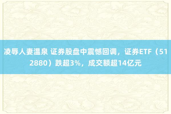 凌辱人妻温泉 证券股盘中震憾回调，证券ETF（512880）跌超3%，成交额超14亿元