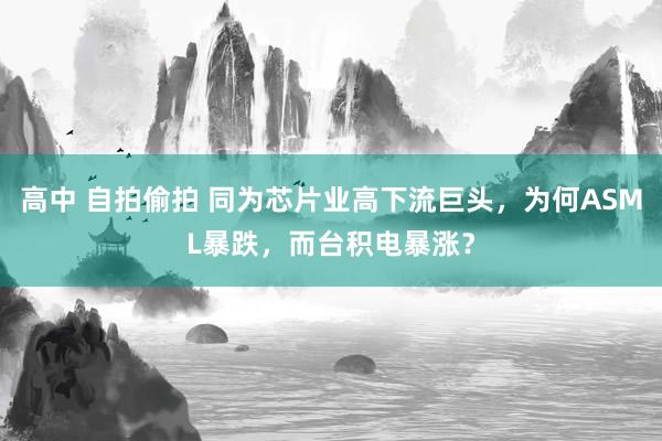 高中 自拍偷拍 同为芯片业高下流巨头，为何ASML暴跌，而台积电暴涨？