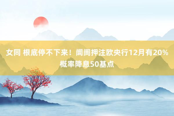 女同 根底停不下来！阛阓押注欧央行12月有20%概率降息50基点