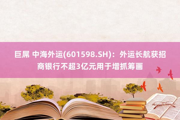 巨屌 中海外运(601598.SH)：外运长航获招商银行不超3亿元用于增抓筹画