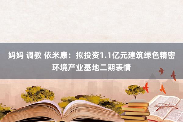 妈妈 调教 依米康：拟投资1.1亿元建筑绿色精密环境产业基地二期表情