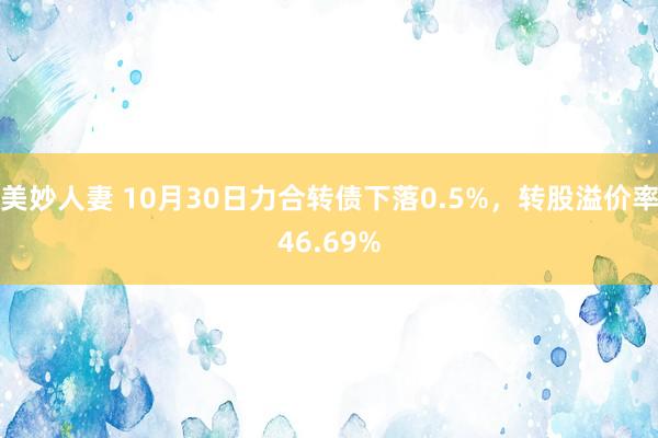 美妙人妻 10月30日力合转债下落0.5%，转股溢价率46.69%