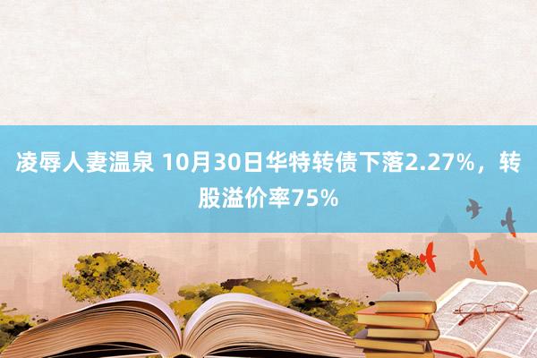 凌辱人妻温泉 10月30日华特转债下落2.27%，转股溢价率75%