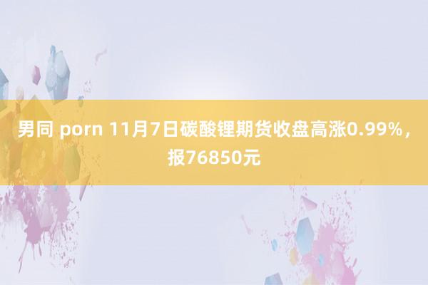 男同 porn 11月7日碳酸锂期货收盘高涨0.99%，报76850元