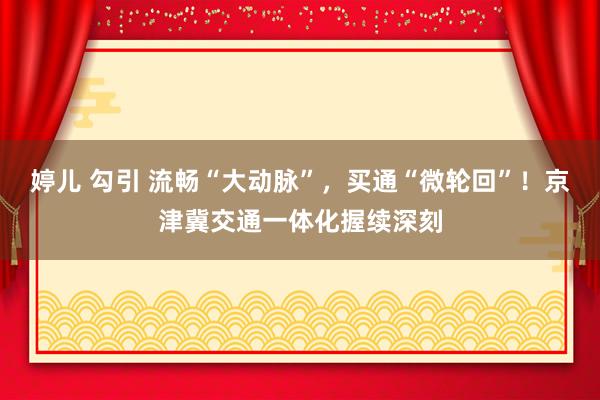 婷儿 勾引 流畅“大动脉”，买通“微轮回”！京津冀交通一体化握续深刻